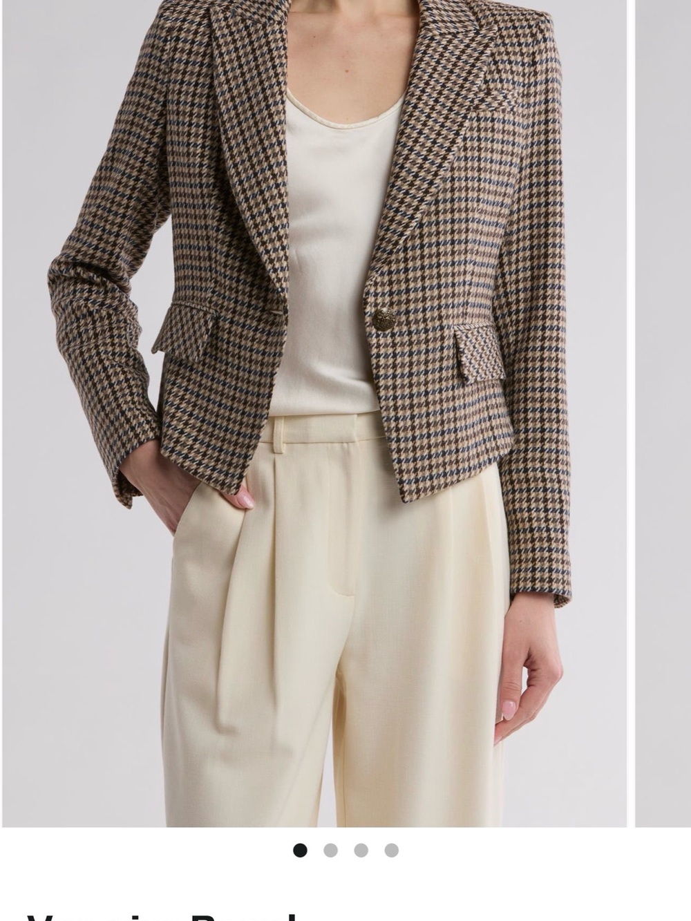 Veronica Beard Hossnna Dickey One-Button Blazer - Picture 2 of 12